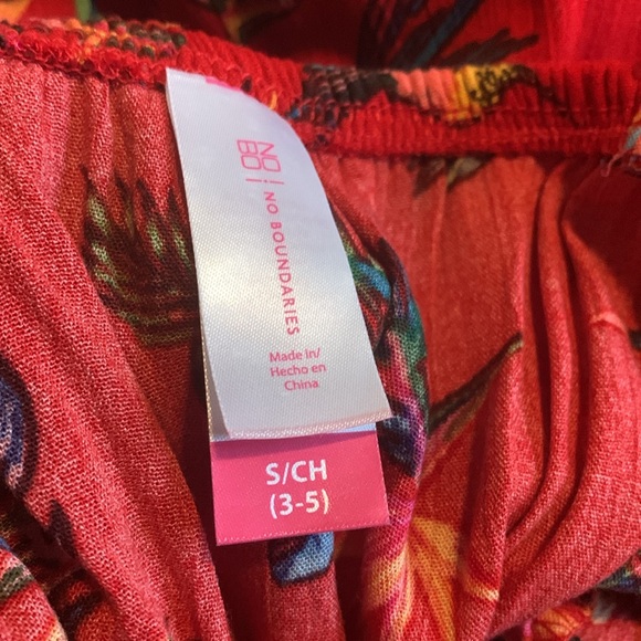 No Boundaries Red Maxi Hummingbird Pattern Cold Shoulder Sundress Women’s Small - Picture 13 of 14